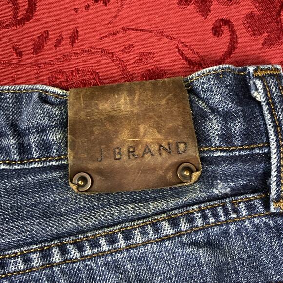 J Brand WALKER Relaxed Straight Leg Jeans 36 34x30” Button Fly Dark Made In USA - Picture 12 of 13